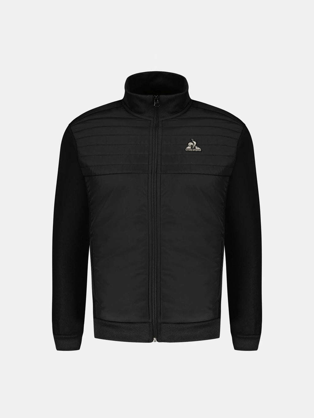 Le Coq Sportif Felpa Uomo Nera con Zip – Hybrid Full Zip Jacket