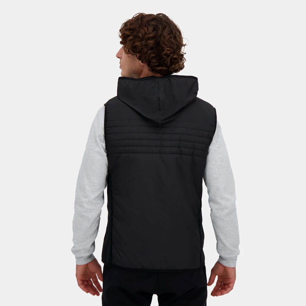 Piumino Smanicato Uomo Le Coq Sportif Nero con Cappuccio