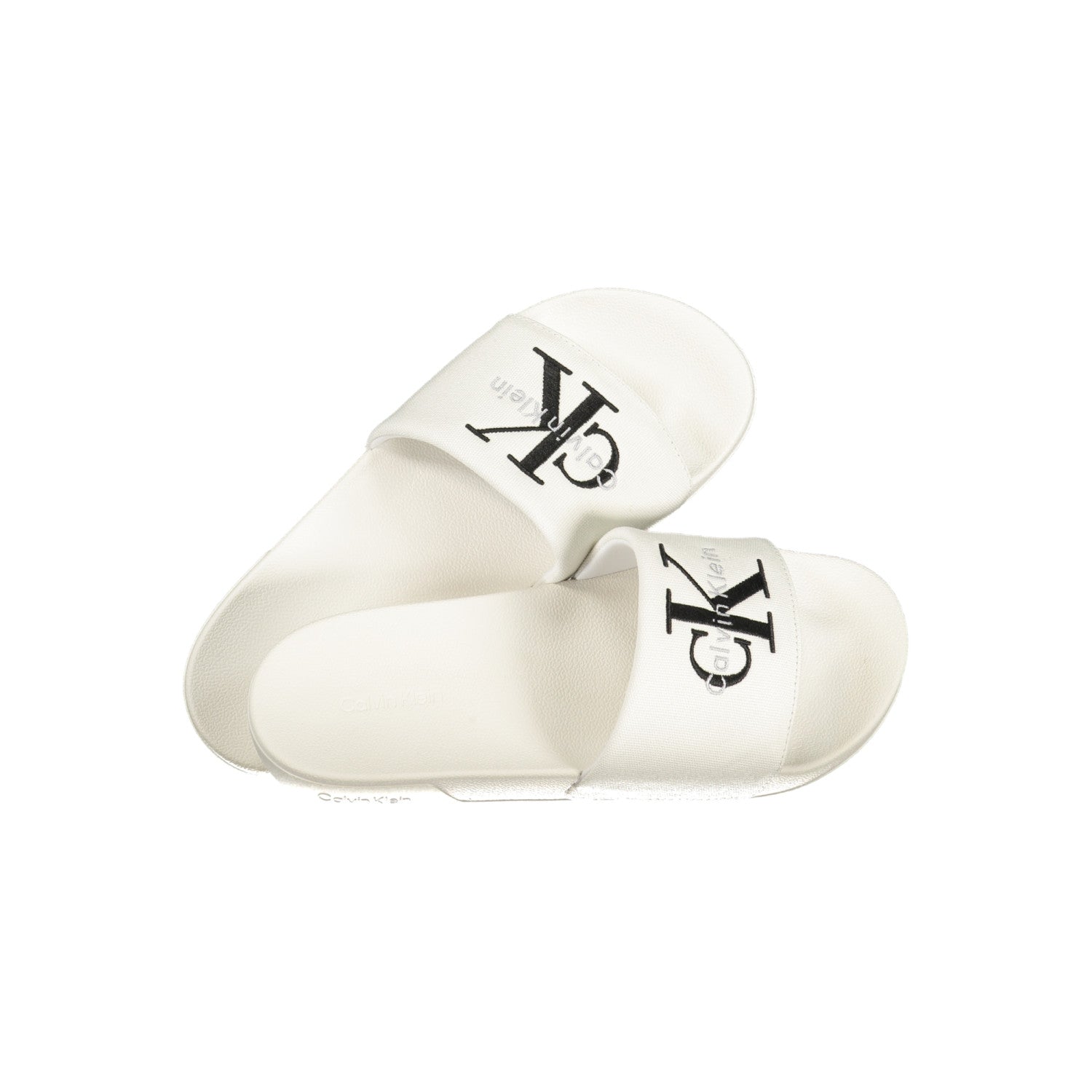 Calvin Klein Ciabatte Uomo Bianche – Monogram Slide
