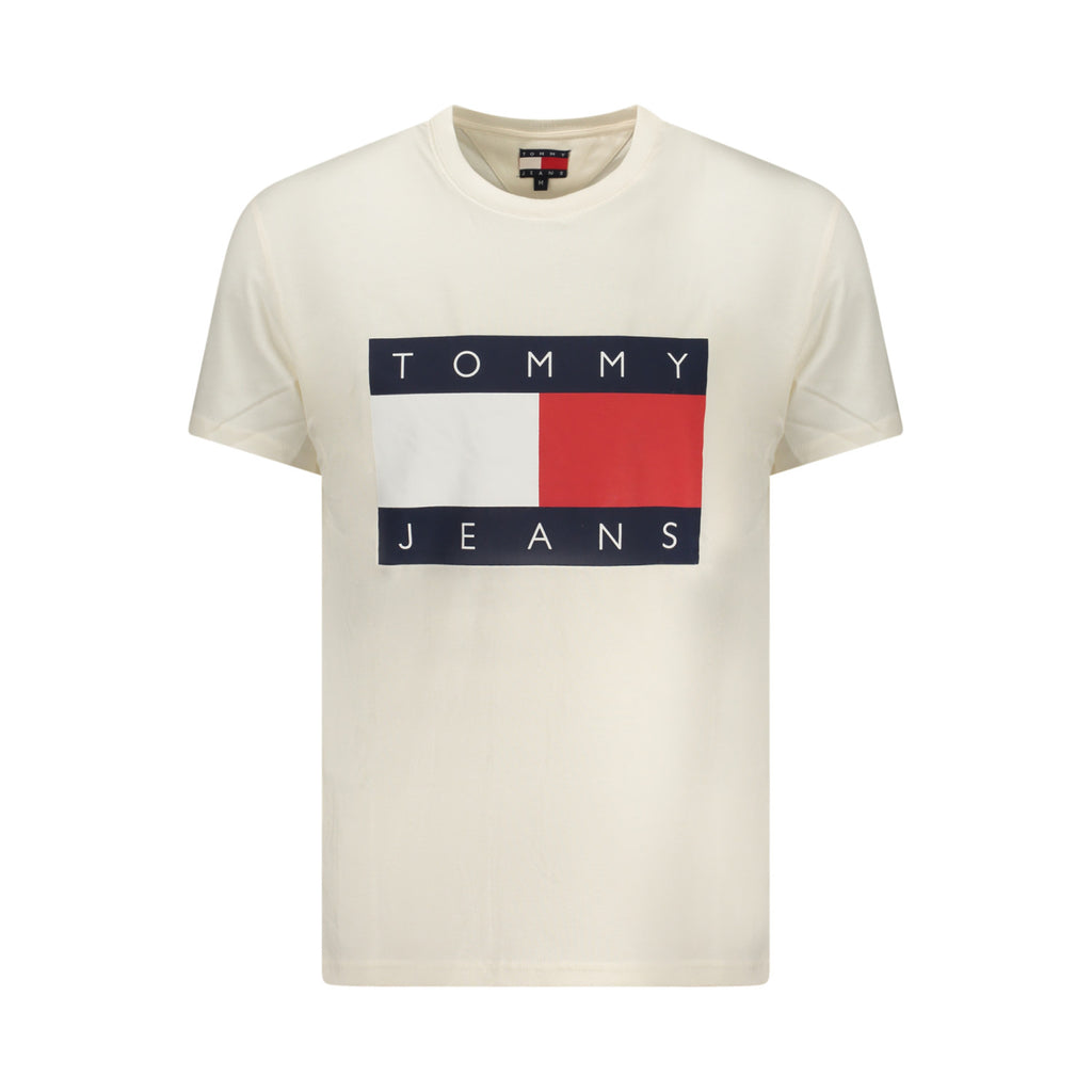 Tommy Hilfiger Jeans T-Shirt Uomo Bianca – Logo Flag Icon