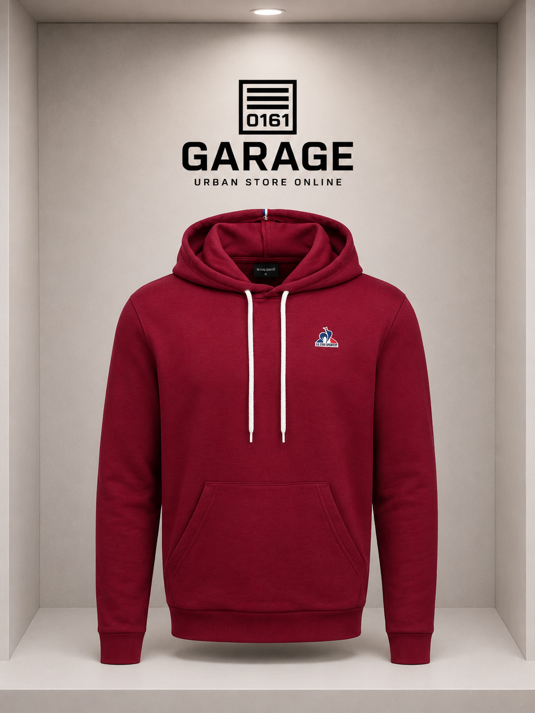 Felpa Hoodie Le Coq Sportif Bordeaux – Essential Logo Hoodie Uomo