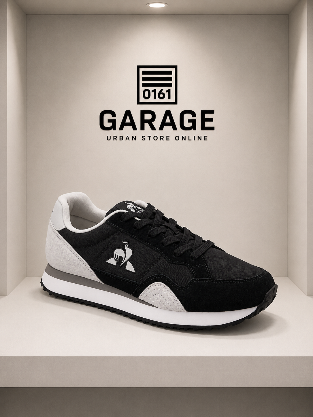 Sneakers Le Coq Sportif Jet Star Nero/Bianco – Scarpe Uomo Retro Running
